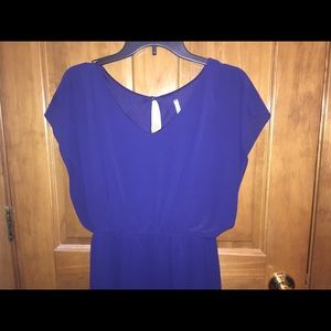 Pretty navy blue chiffon dress