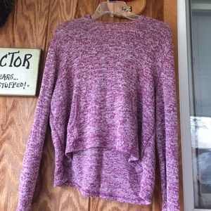 Maroon knitted crop top sweater
