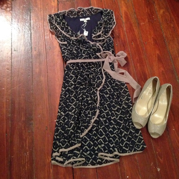 Ya Los Angeles Dresses & Skirts - Blue and beige dress - one day price drop