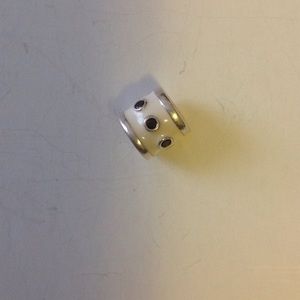 Pandora white enamel barrel charm
