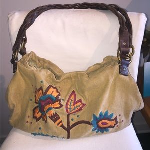 Lucky Brand Embroidered Hobo Bag
