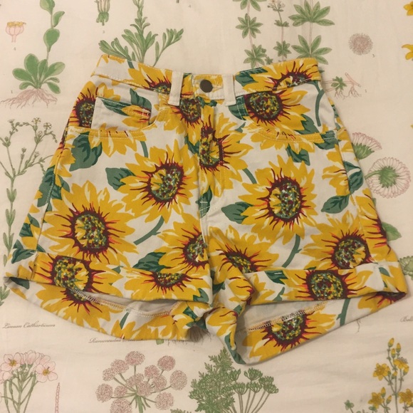 American Apparel sunflower shorts