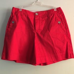 Red intro shorts