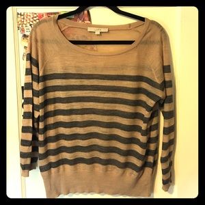 Loft quarter sleeved striped top