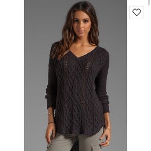 FREE PEOPLE Cross My Heart Sweater In Black