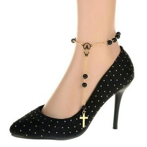 Beads Anklets Women Gold Plated Tassel Chain High