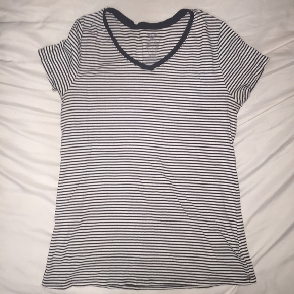 Black & White stripped v-neck