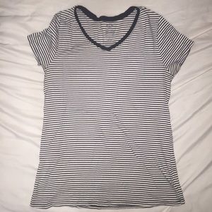 Black & White stripped v-neck