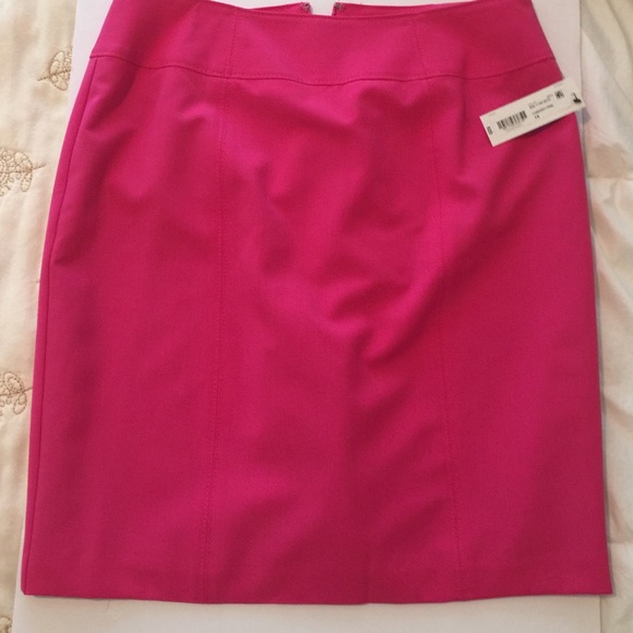 Hot pink pencil skirt