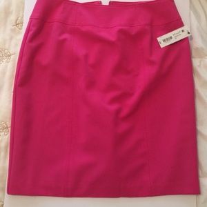 Hot pink pencil skirt