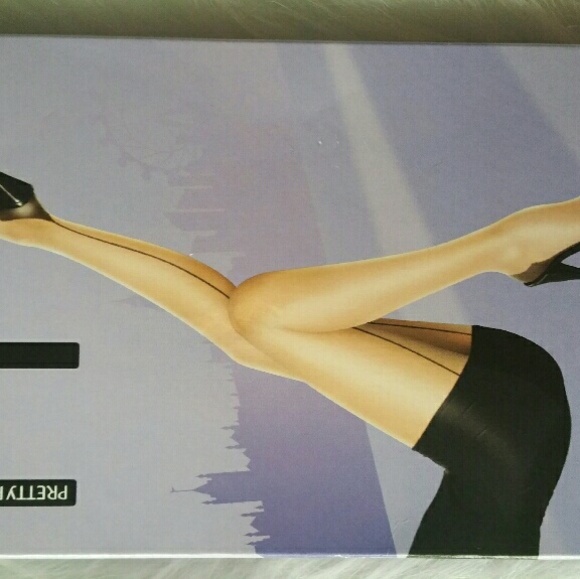 New Pretty Polly 10 denier Gloss Back Seam Tights