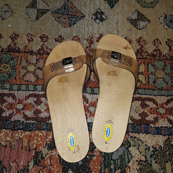 Dr. Scholl's wooden sandals