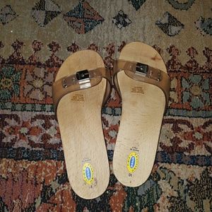 Dr. Scholl's wooden sandals