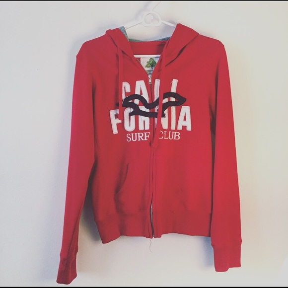 Red cali sweater hoodie boyfriend