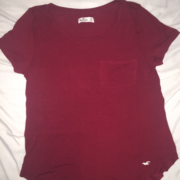 Hollister Red/Maroon U neck