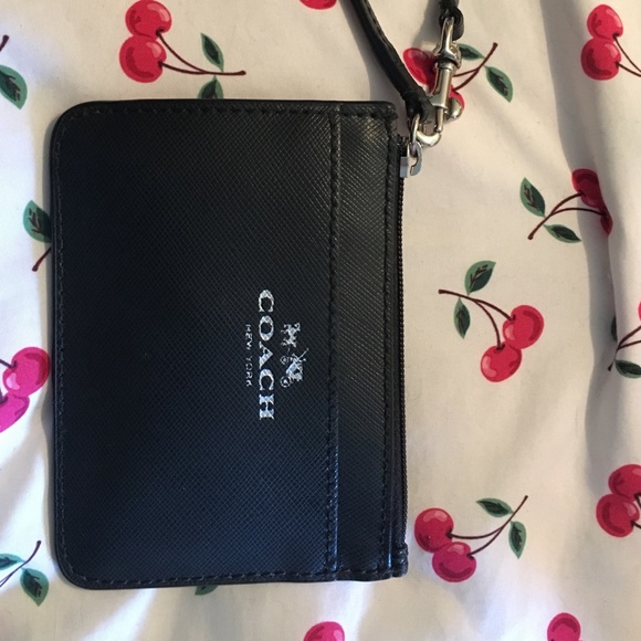Coach Black Leather ID Skinny