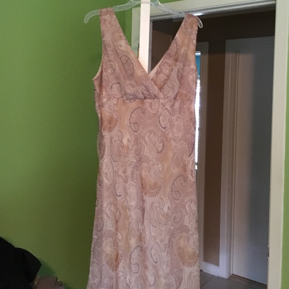 Beige/brown Size 16 Paisley Dress