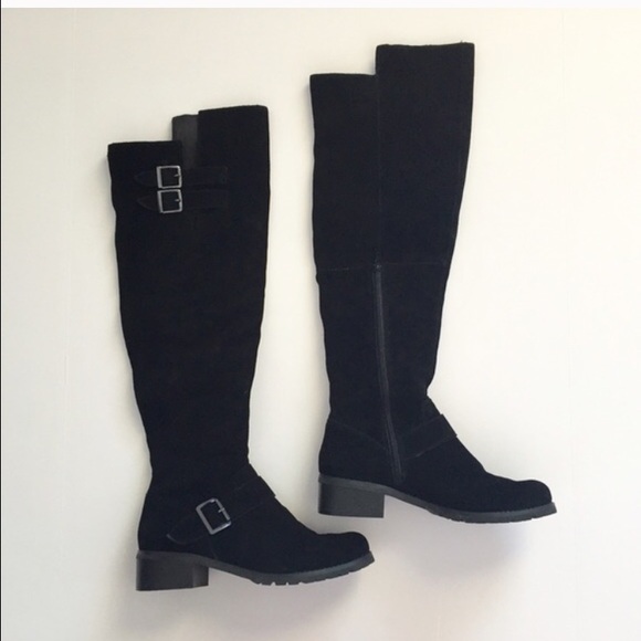 Over the knee suede boot