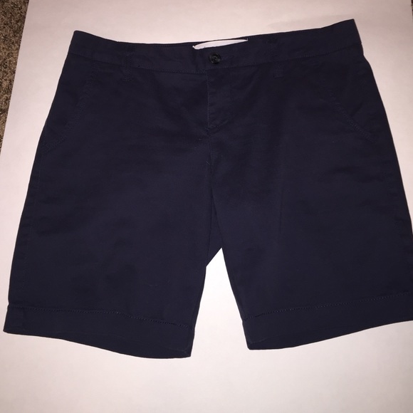 Navy blue Aeropostale solid Bermuda shorts. #03 - Picture 2 of 4