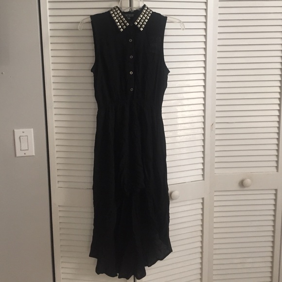 Love culture black high-low dress, detailed back