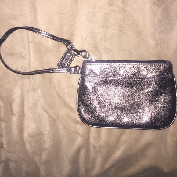 Metallic Coach Wristlet