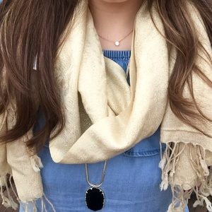 Lilly Pulitzer Gold Jacquard Murfee Scarf