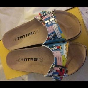 Birkenstock Tatami Slides 37 US6 Rare Mickey Mouse