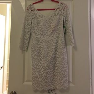 Lilly Pulitzer white metallic Rochelle Dress