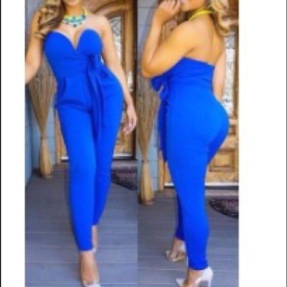 Blue and black romper sold separately