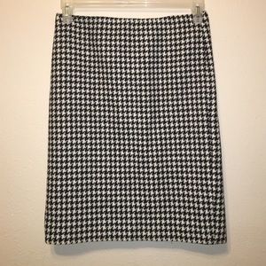 Black and White Wool Skirt