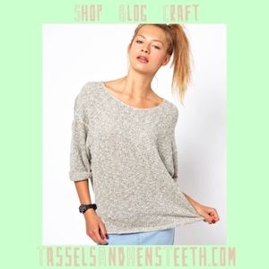 American Apparel Easy Sweater OS Peppered Cream