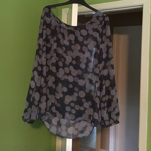 Sheer Billowy Long Sleeve Shirt