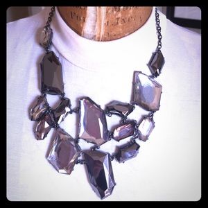 Fun Faux Smokey Quartz Statement Necklace