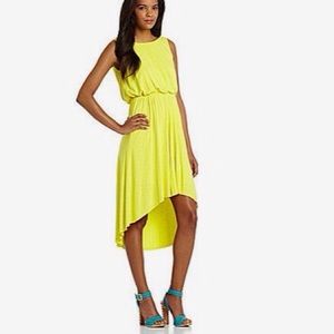 Vince Camuto Blazing Yellow Hi Low Dress