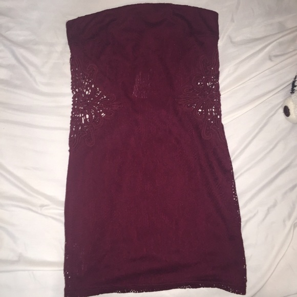 New Maroon Shorts Dress