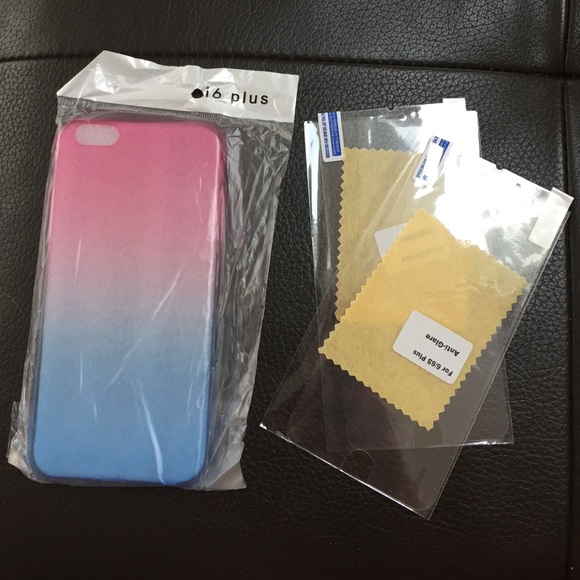 iPhone 6/6s Plus pink blue ombré case