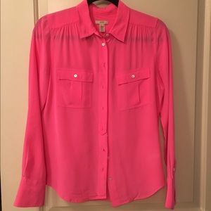 J.Crew hot pink button down