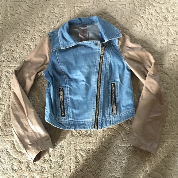 Jean Leather Jacket - Picture 1 of 2