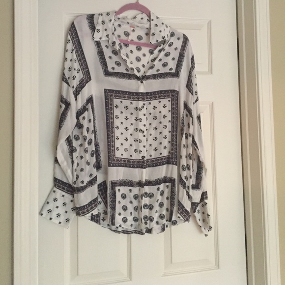 Brand new ivory comb Free People shirt w tags