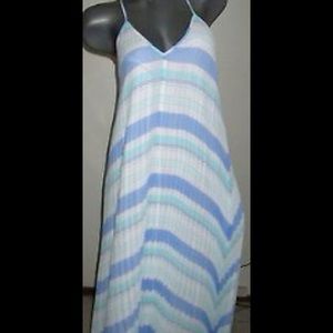 Victoria's Secret Striped Knife Pleat Maxi Dress