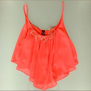 Coral Crop Top