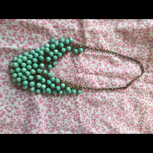 blue bead necklace