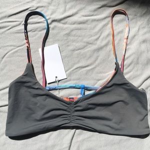 Grey REVERSIBLE caged back bikini top😍😍😍😍