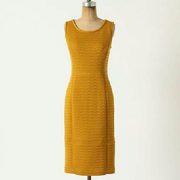 Anthropologie tabitha sleeveless yellow dress