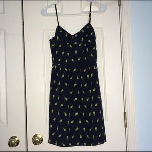Navy pineapple cami dress
