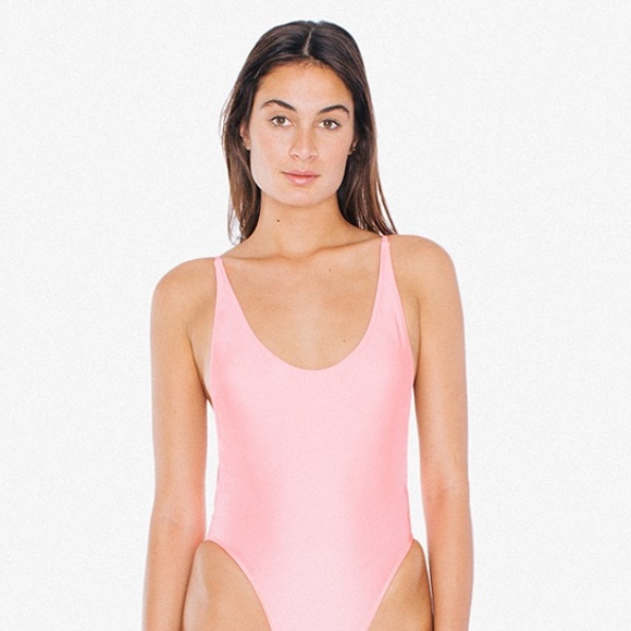 Nylon tri-cot body-suit from American Apparel.