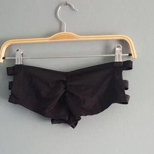 Black cut out rave bottoms