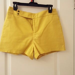 High waist linen shorts