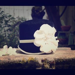 Louise Green black velvet cloche hat