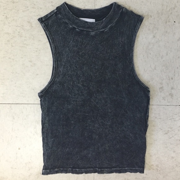 Dark grey high neck top
